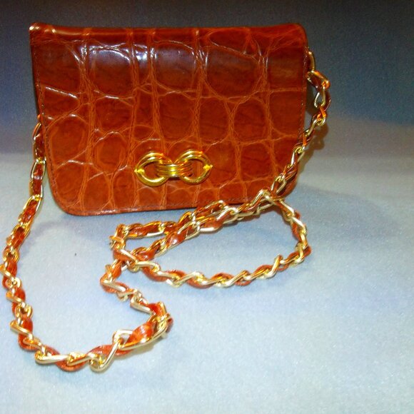 Subissati- Italy- Crocodile Leather Evening Bag - Picture 1 of 6